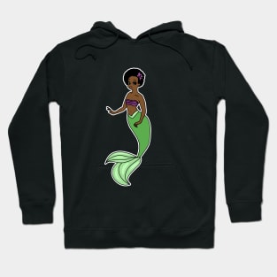 Cute Afro Mermaid Beautiful Black Woman Melanin Hoodie